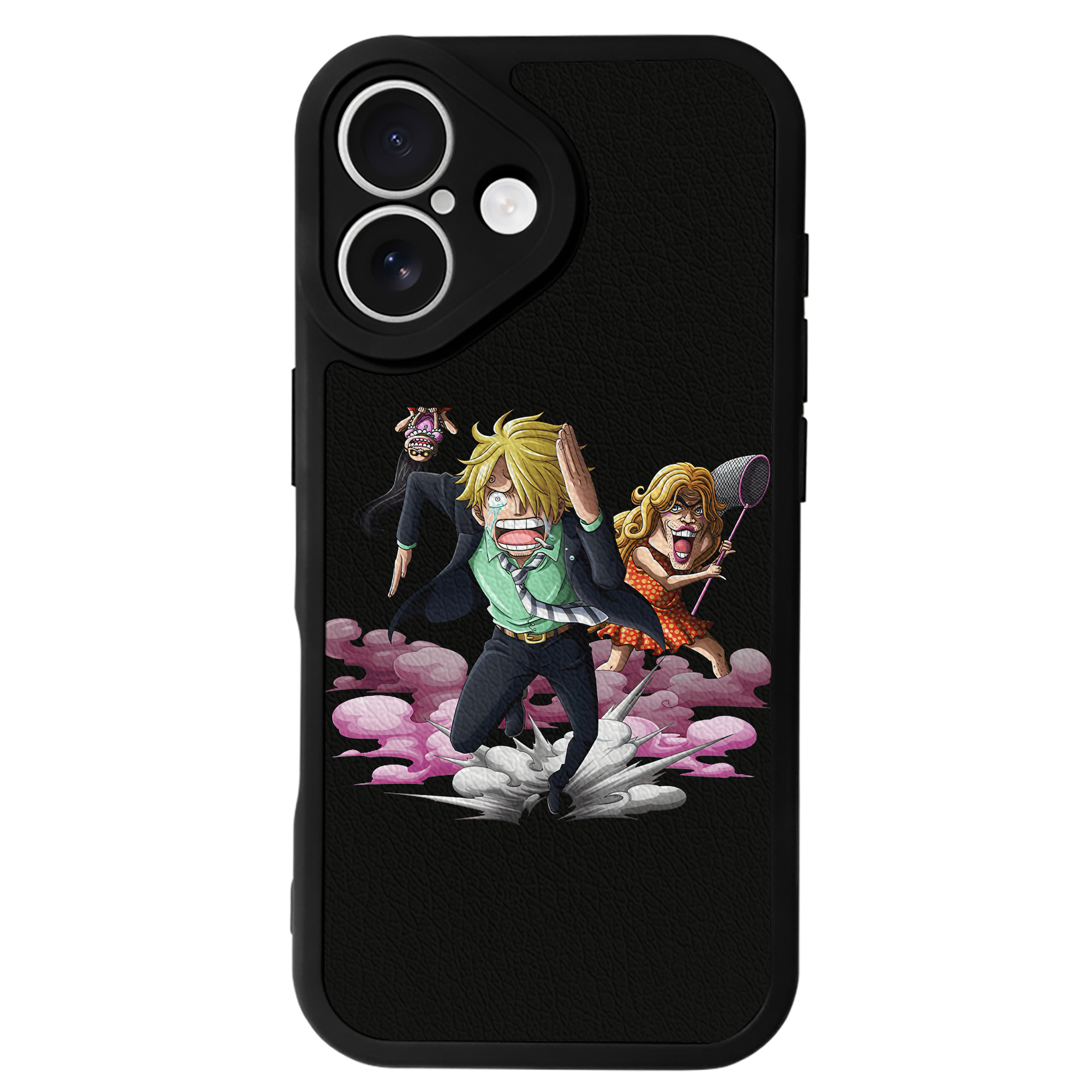 （画像用） ワンピース サンジ ONE PIECE Sanji 【iPhone 16シリーズ対応】シリコンスマホケース（レザー調） 材質：シリコン